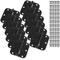 Cauldham Heavy-Duty 3-1/2" Interior Door Hinges with 5/8" Radius Corners - Black